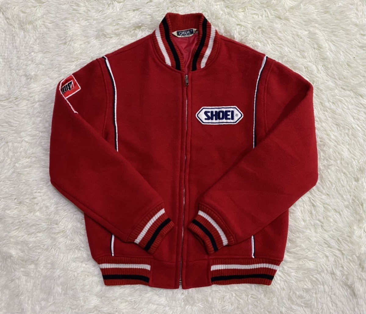 Japanese Brand - Casual White Line Custom Patches Wool Blend Jacket - 7