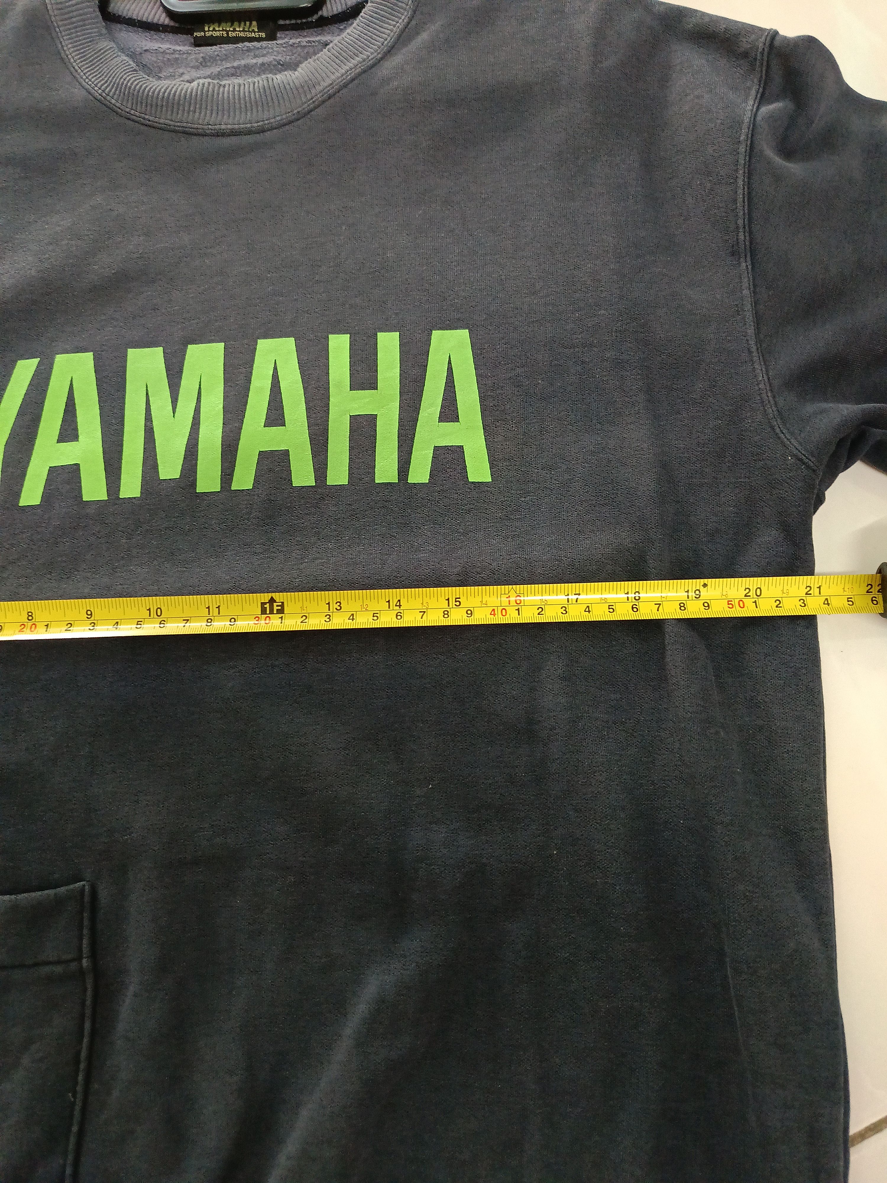 Vintage Yamaha Distressed Spell out Single pocket Sweater - 8