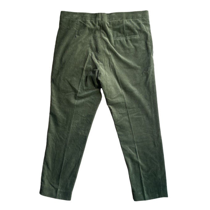 Haider Ackermann green corduroy cropped pants - 2