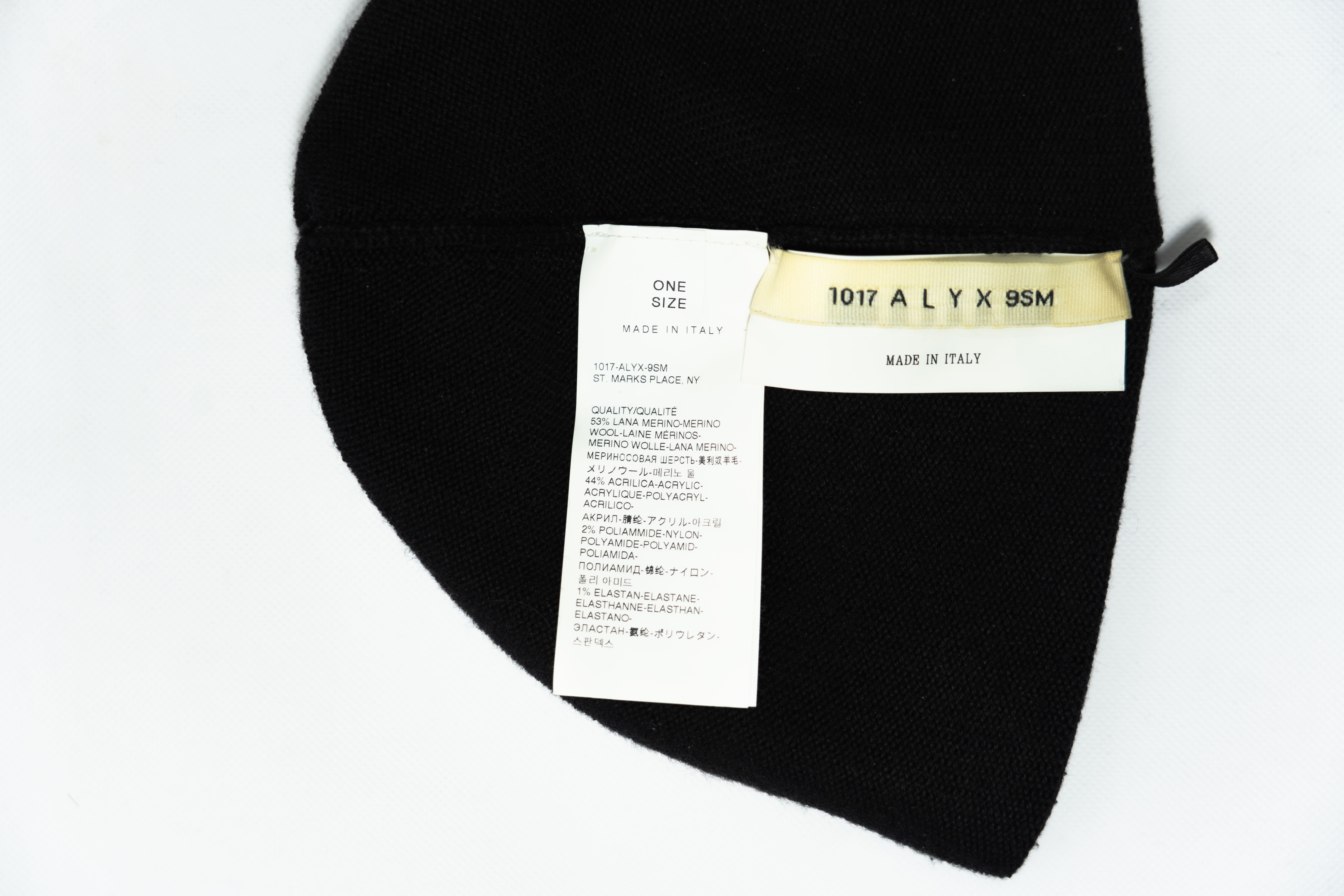1017 ALYX 9SM  アリクス　ベレー帽　ウール 1017 ALYX 9SM Ssense Exclusive Black Wool Beret Hat | Lyst