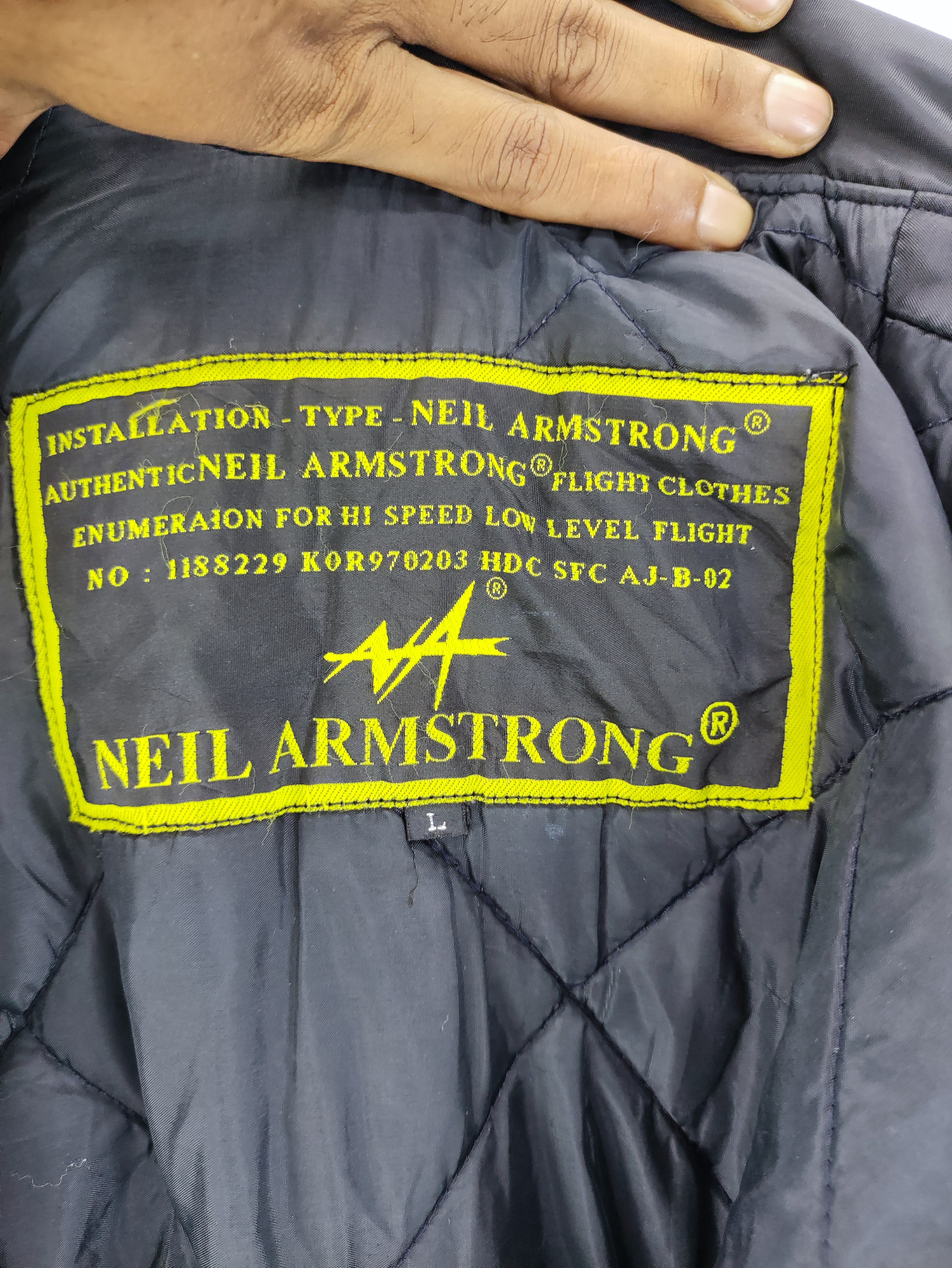 Vintage Neil Armstrong Bomber Zipper Jacket - 9