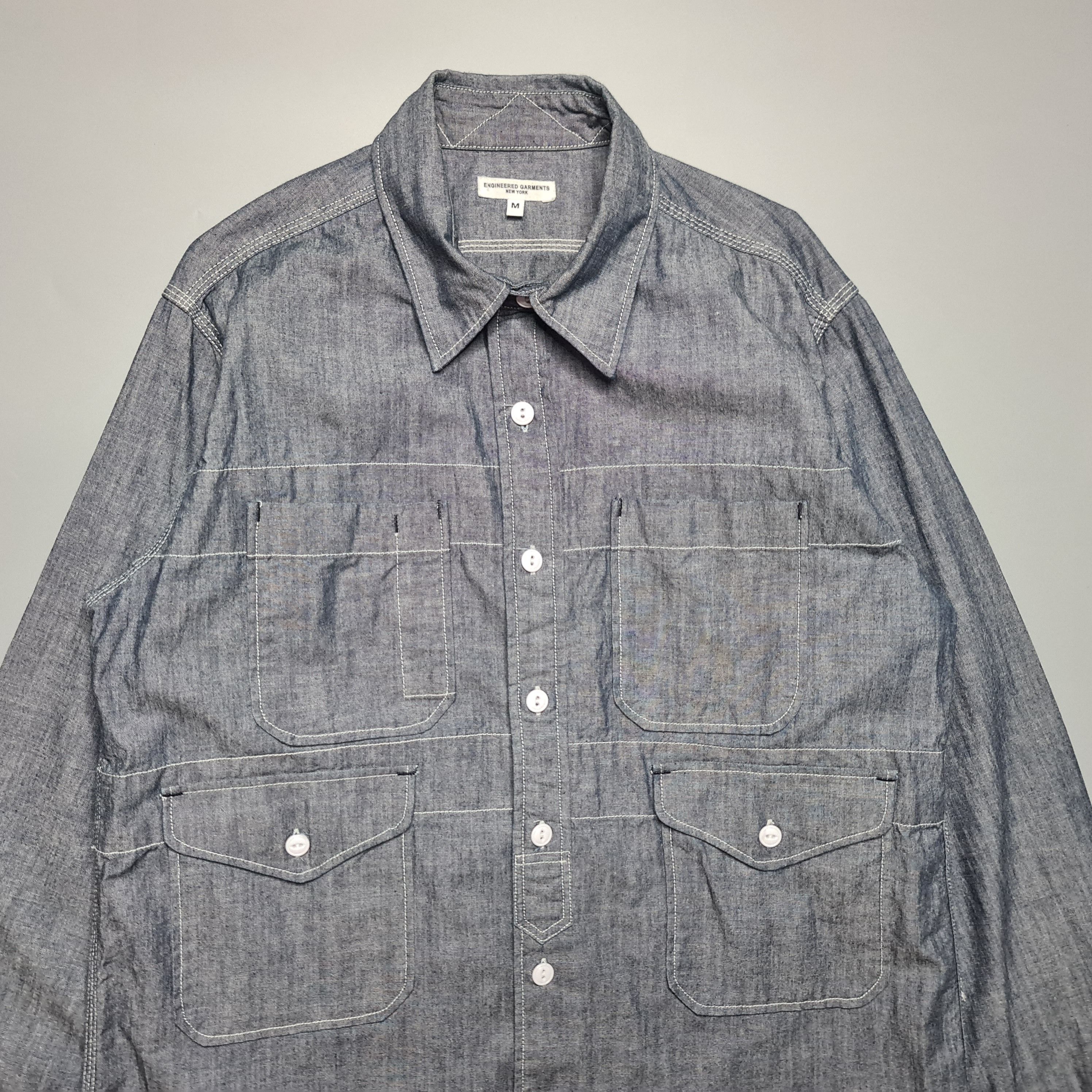 EG x Beams Plus - Cone Chambray - Long Work Shirt - 2