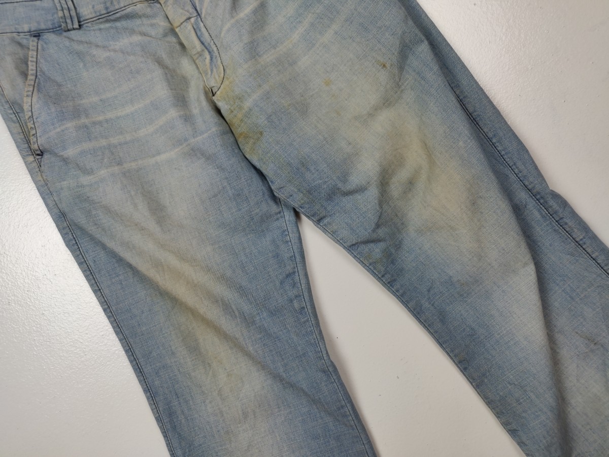 Distressed Denim - Cropped Denim Jeans Bottom Trouser - 3