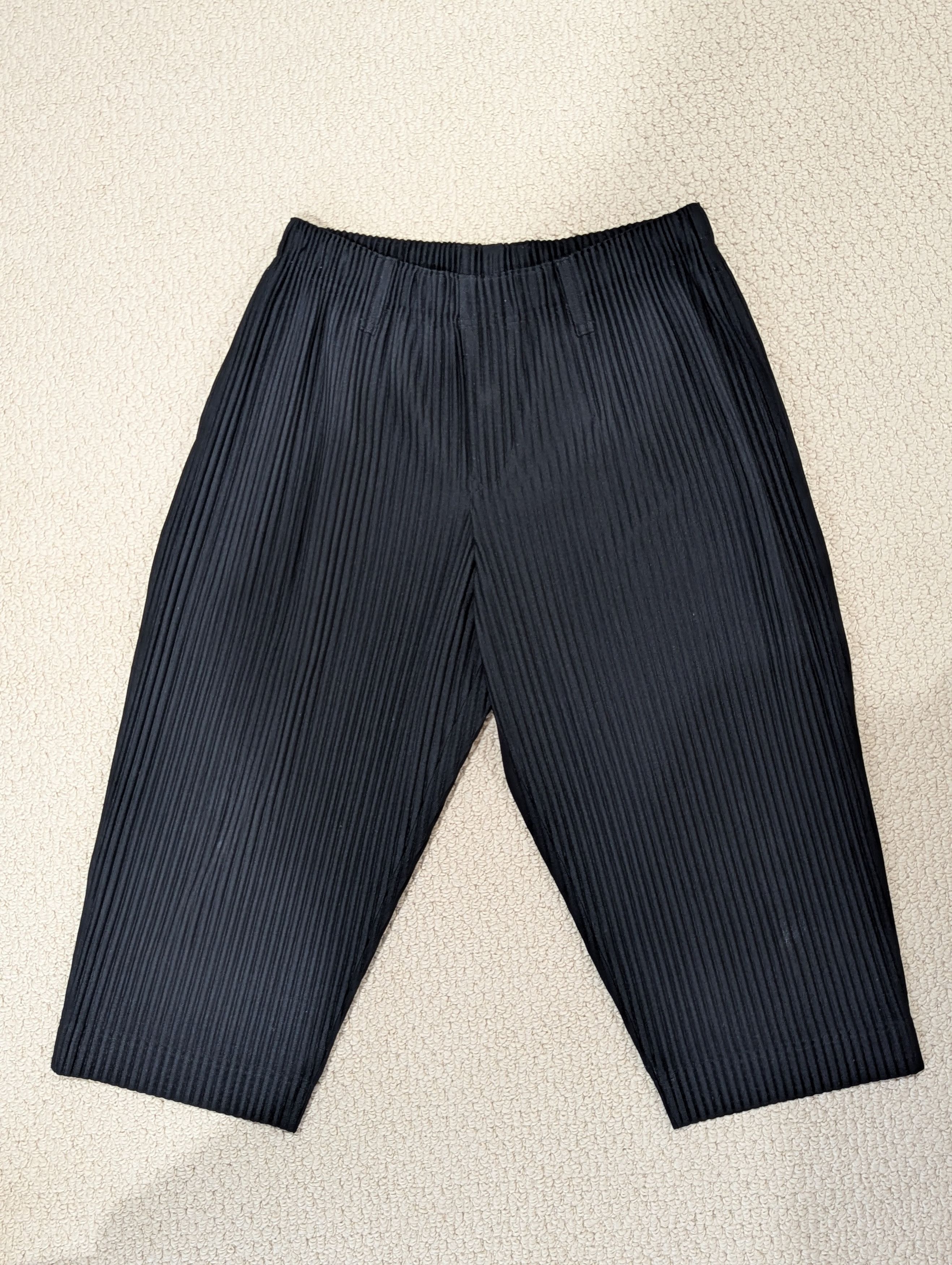 Issey Miyake - Homme Plisse Cropped Pleated Trousers - 1