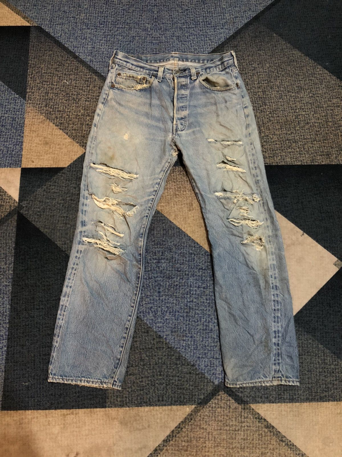 Vintage 70’s Levi’s 501 Selvedge Distressed Denim - 2