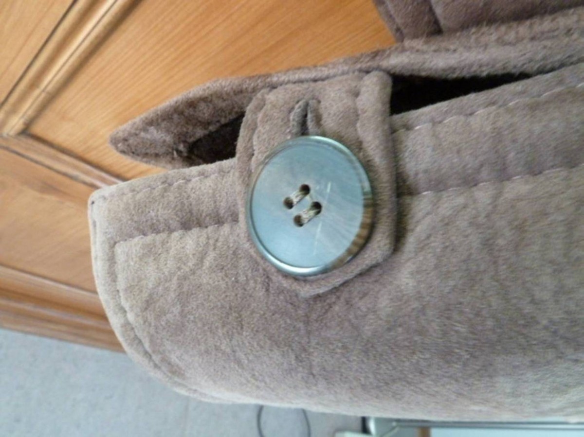 Vintage - 100% Real Sheepskin Lambskin Shearling Coat Jacket - 6
