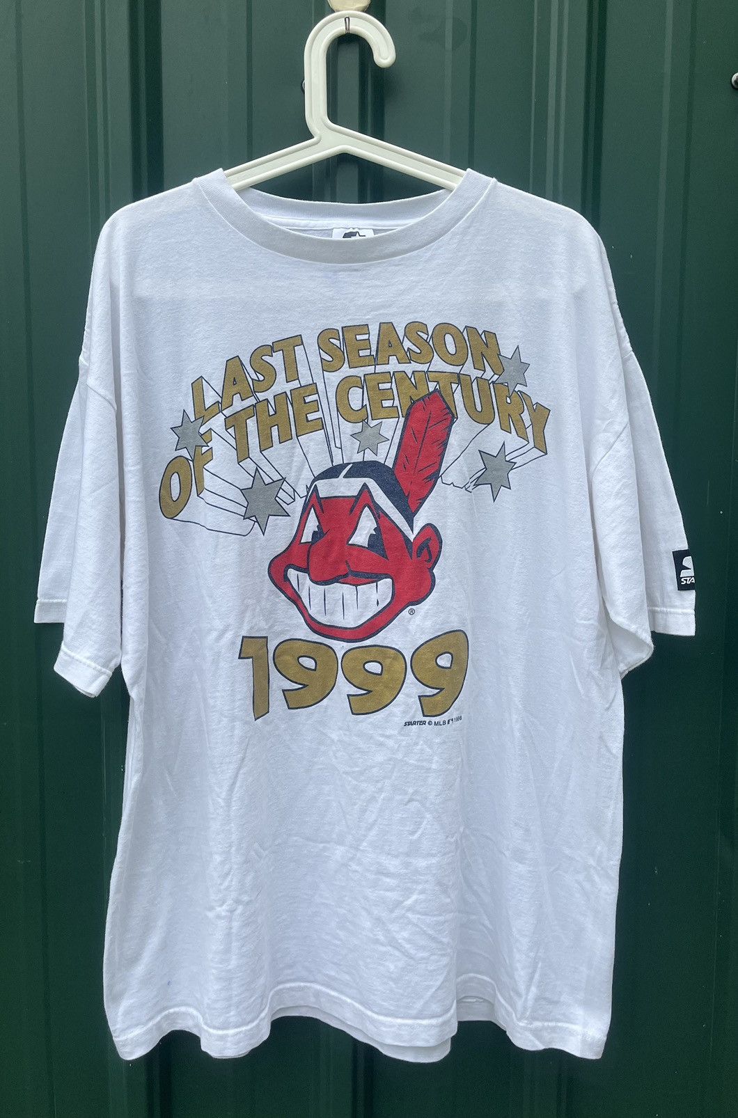 📍LAST DROP📍vintage 90s mlb shirt starter indians tee - L - 1