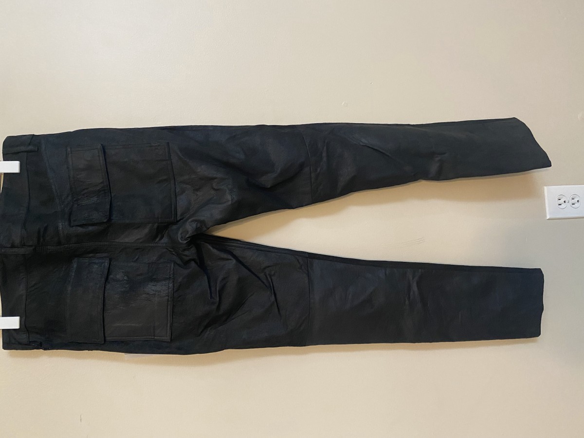 SS21 textured leather tyrone jeans - 2