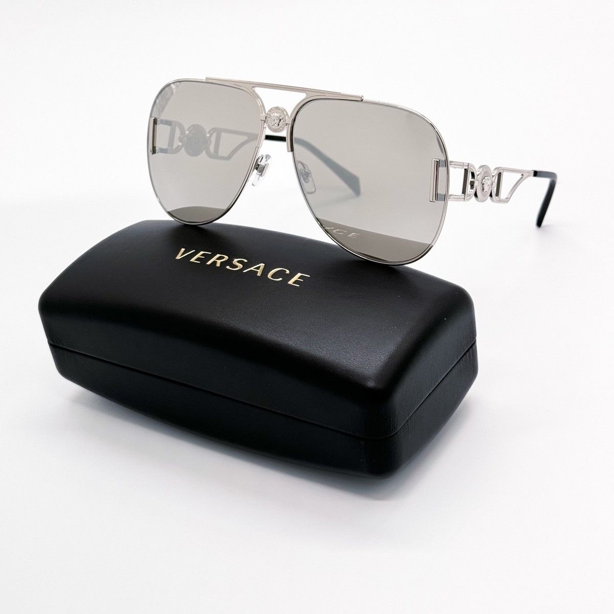 NEW VERSACE MOD 2255 10006G SILVER VE2255 1000/6G SUNGLASSES - 2