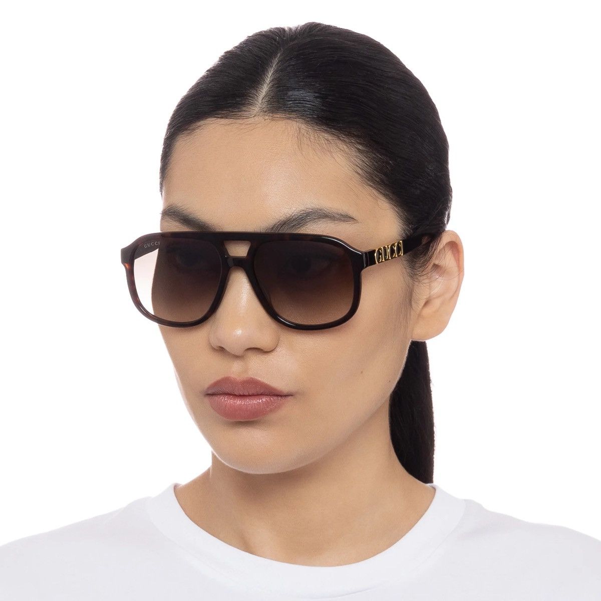 NEW GUCCI GG1188S 003 HAVANA BROWN UNISEX PILOT SUNGLASSES - 1