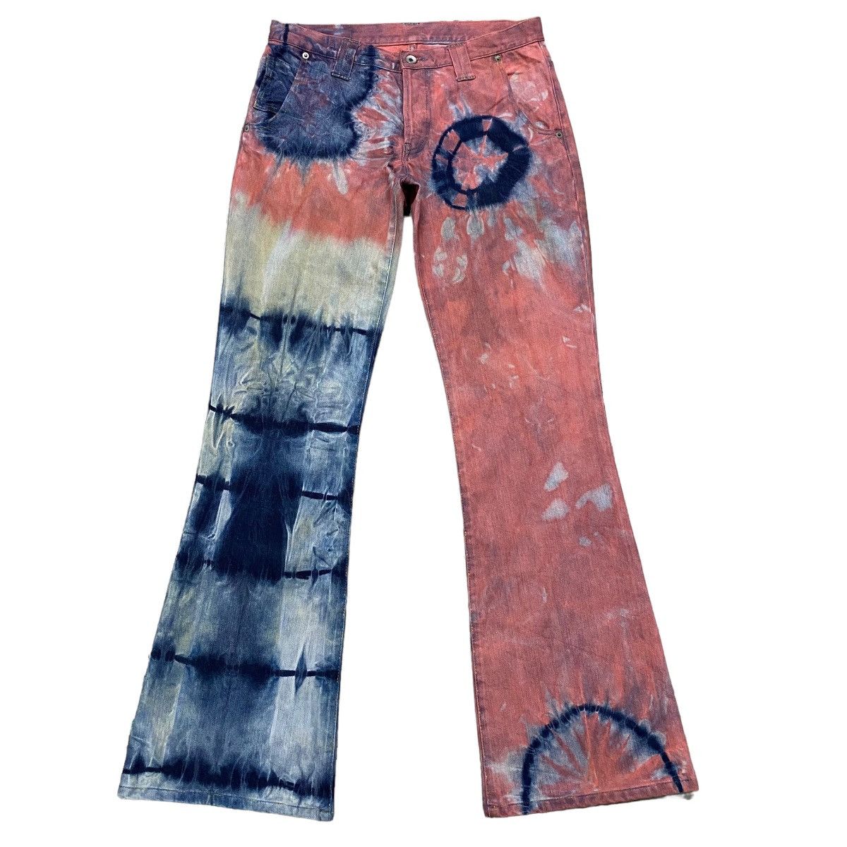 If Six Was Nine - Veronica Led Rechwe Denim Flare Jeans Bohemian Bleach - 1