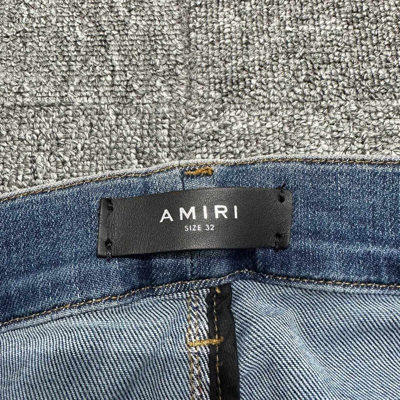 Amiri Mx1 Vintage Blue Patchwork Denim Jeans - 3