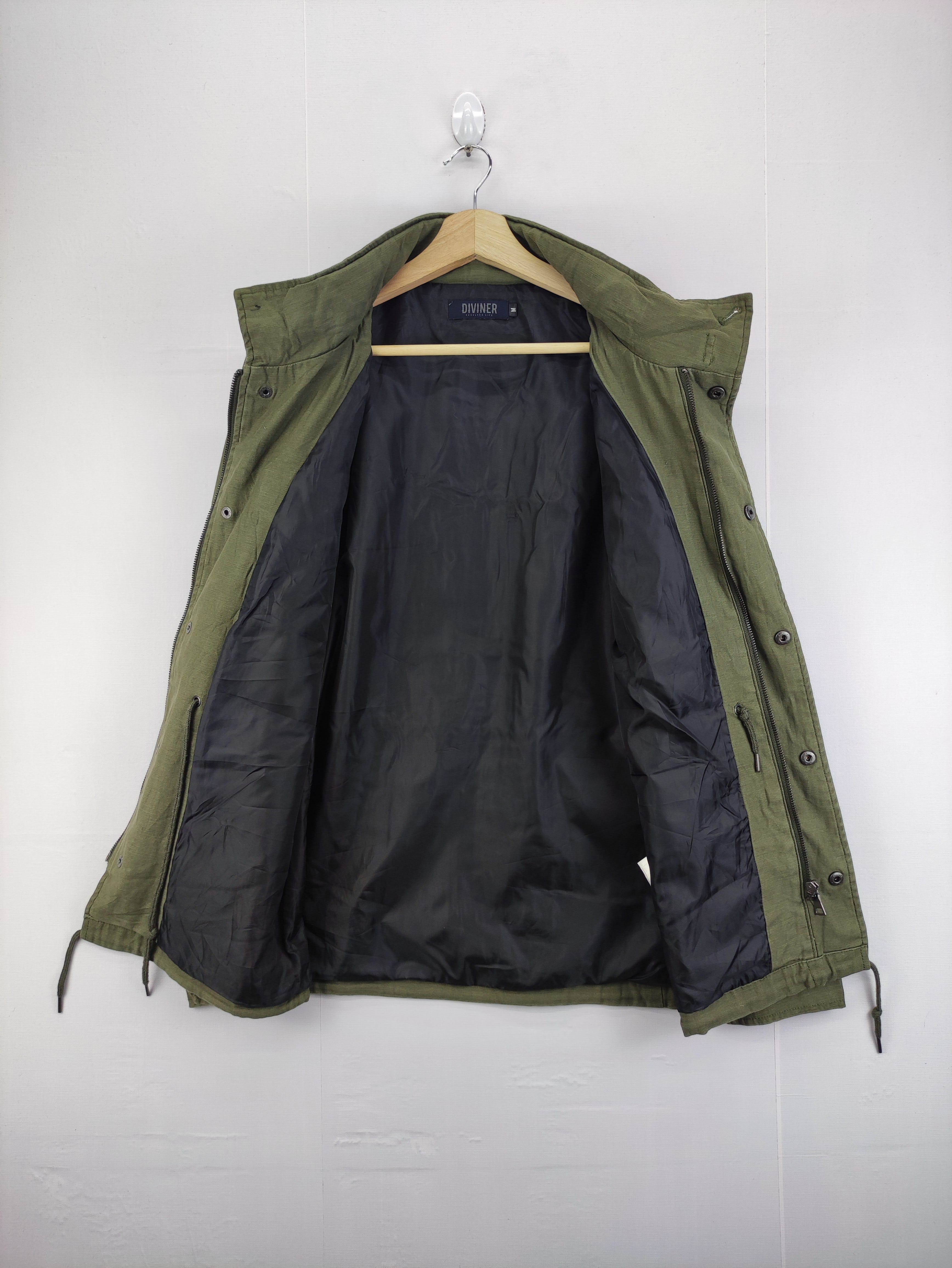 Vintage Jacket Military Zipper By Diviner - 6