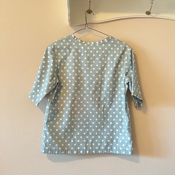 Dolce & Gabbana Amalfi Blue Pinup Graphic Polka Dot Tee NWOT - 5