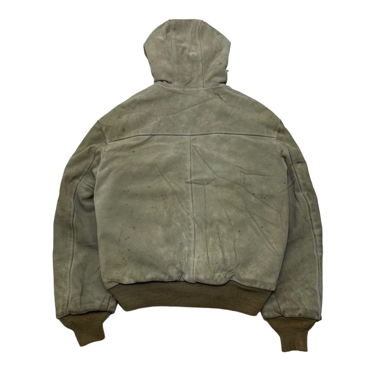 👉Vintage Schott Suede Leather Shearling Hooded Jacket - 4
