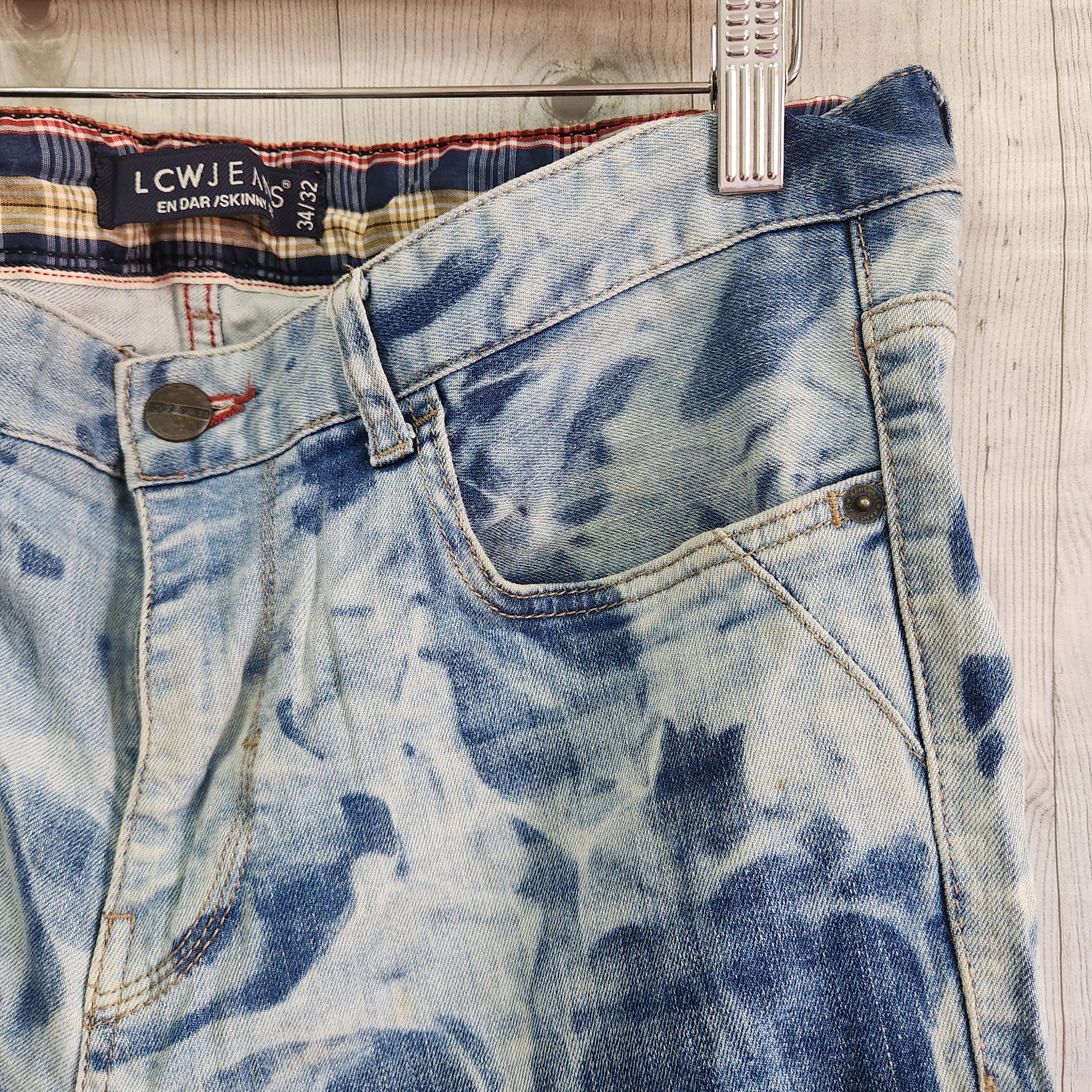 Distressed Denim - Acid Wash Distressed Japanese Denim LCW Jeans - 16