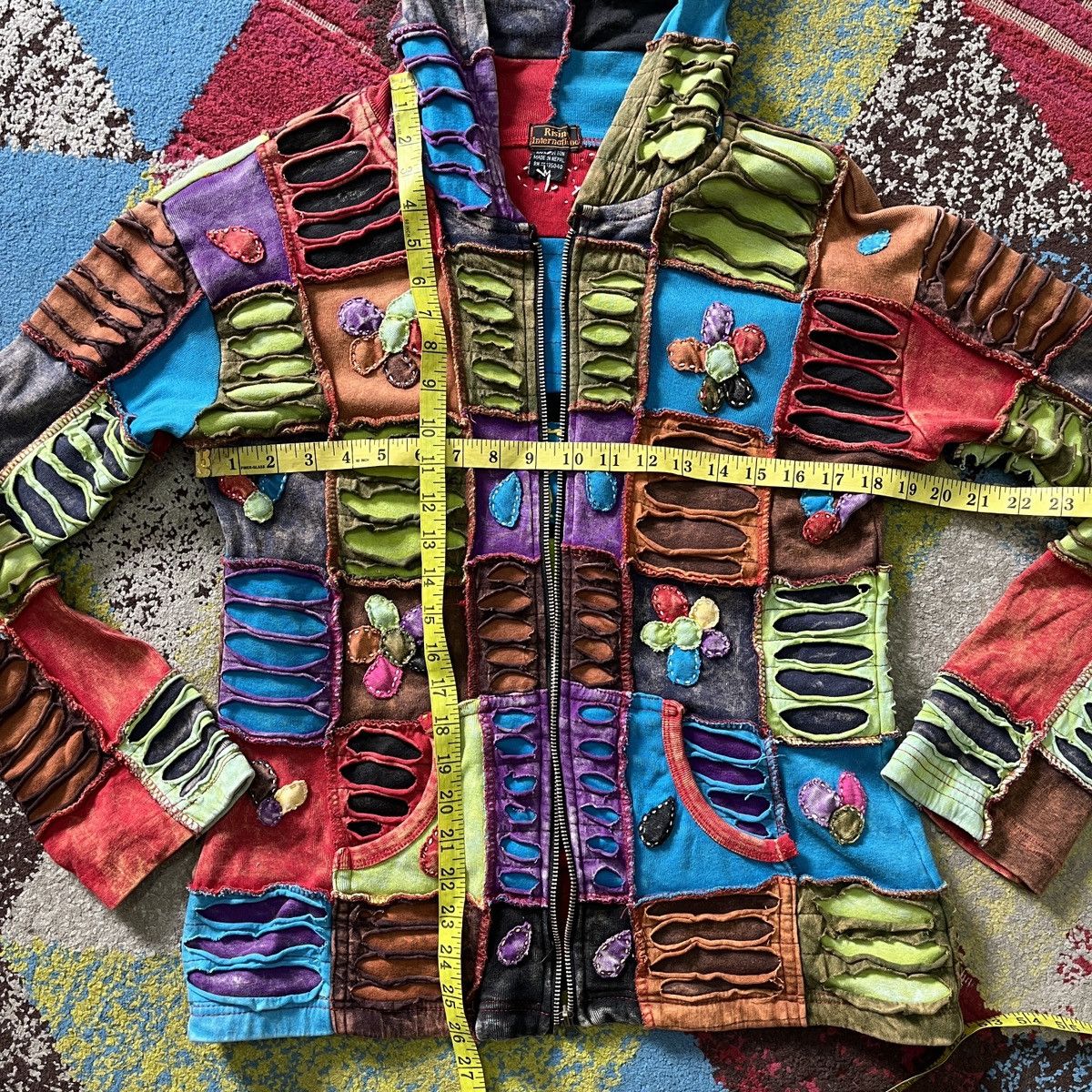 Rare - Multicolour Sherpa Nepal Kapital Patches Sweater Hoodie - 19