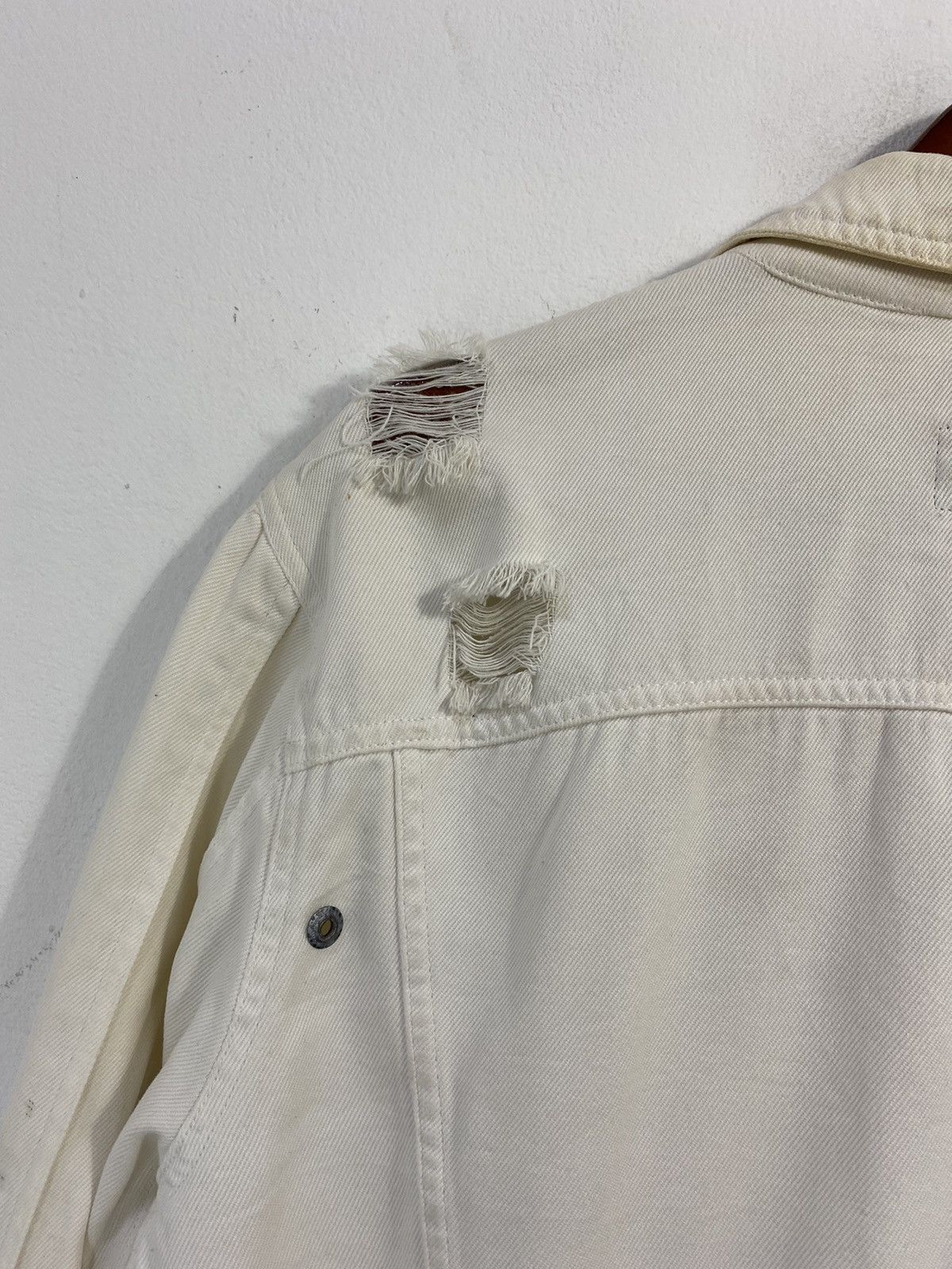 Dolce and Gabbana Cropped Jacket Destressed Denim Jacket - 9