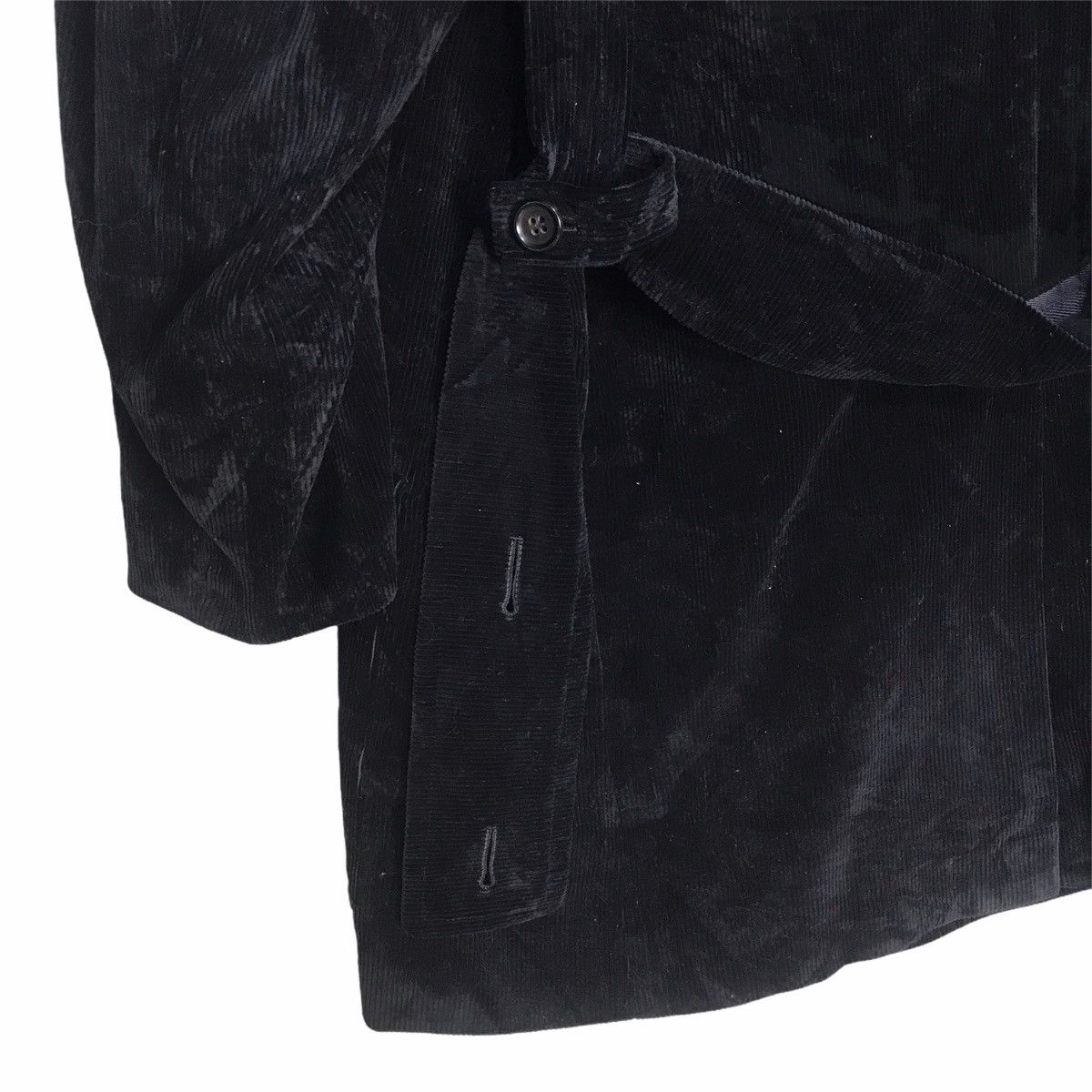 Yohji Yamamoto pour homme oversize black curdoroy coat - 5