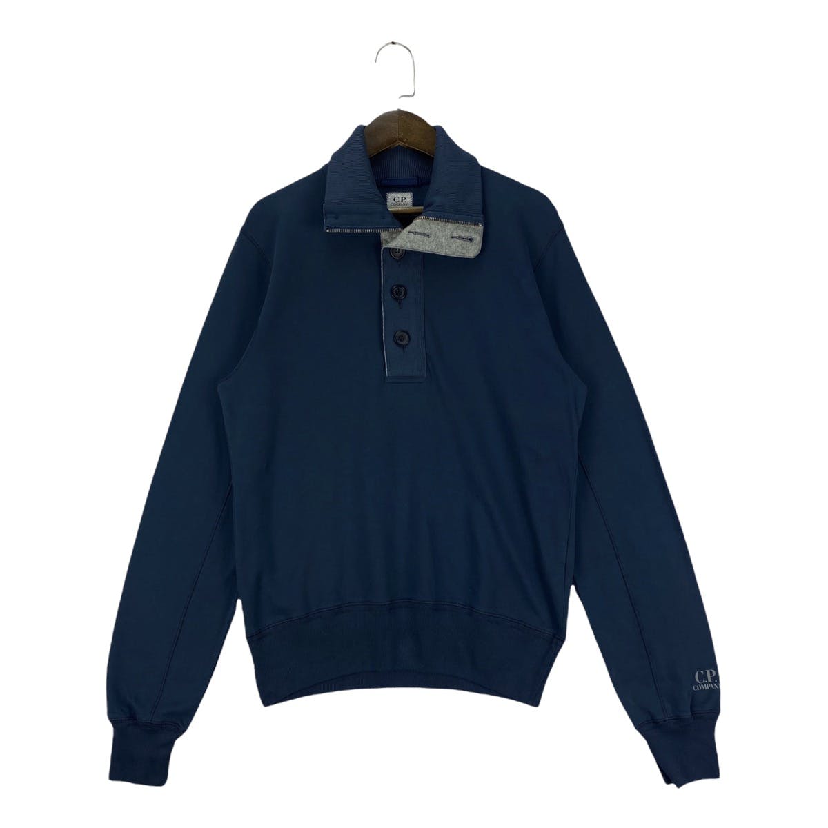 Vintage C.P Company Half Button Zipper Sweatshirt - 2