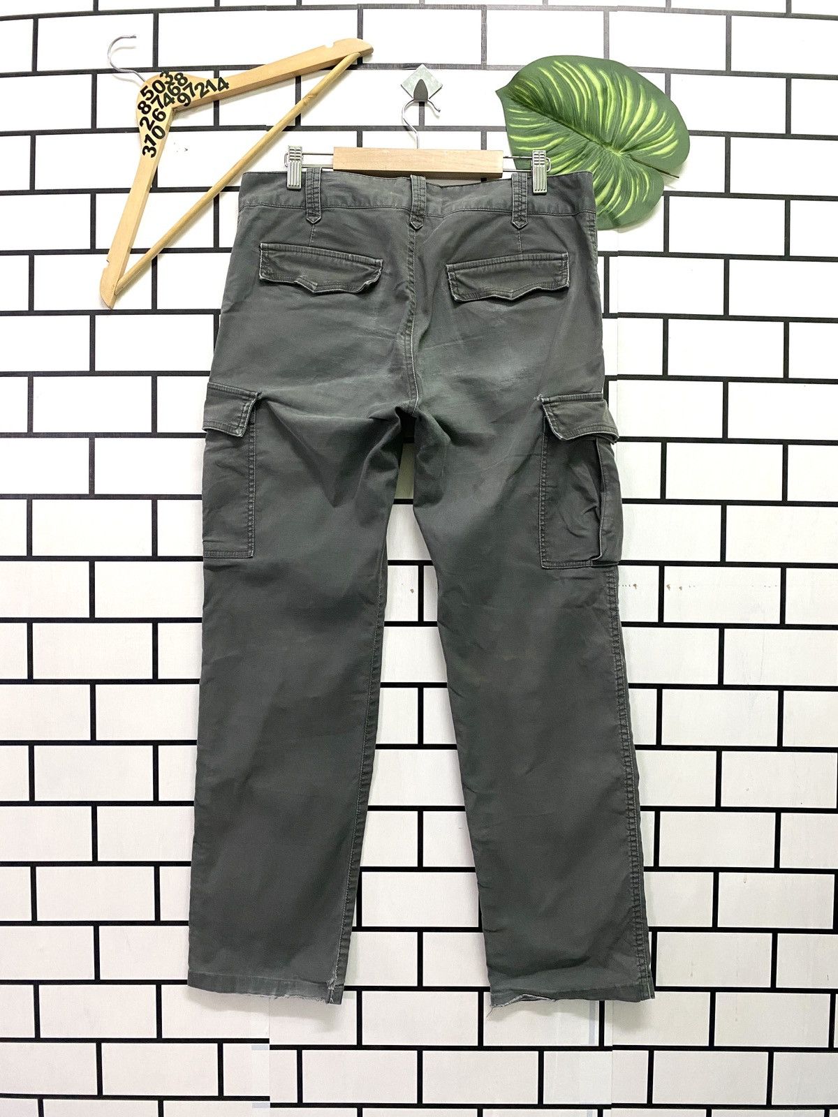 Distressed Denim - Japan Made GLOBAL WORK Cargo Tactical Multipocket Pants - 2