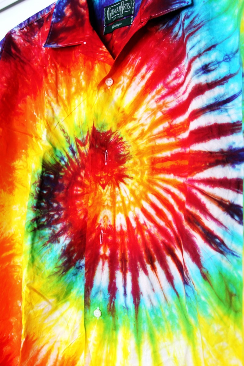 Gitman Bros. Vintage - BNWT SS19 GITMAN BROS. VINTAGE TIE-DYE CAMP SHIRT L - 5