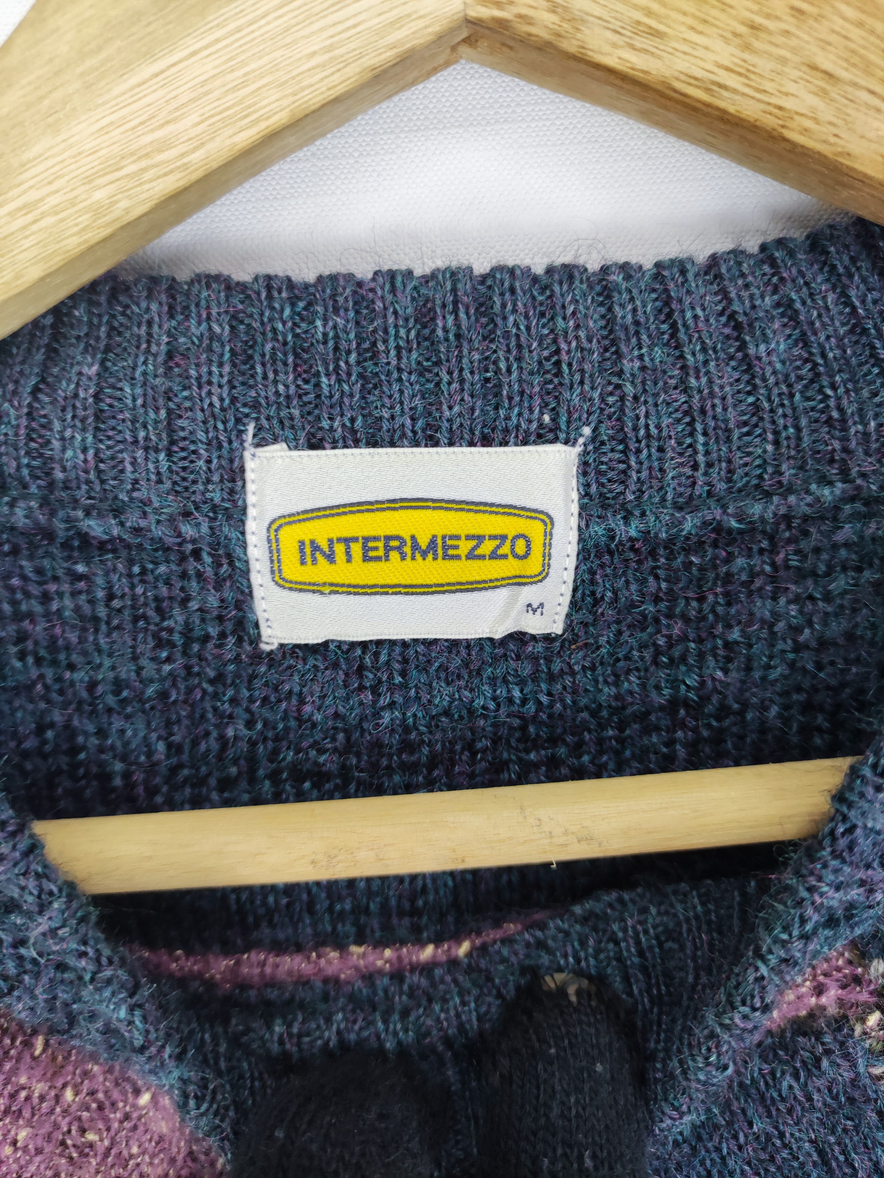 Coloured Cable Knit Sweater - Vintage Cable Knit Sweater Intermezzo - 4