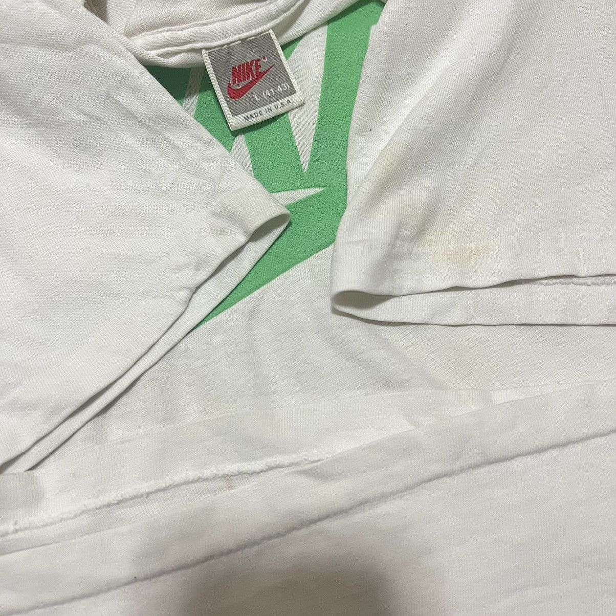 Vintage Nike Swoosh Logo T shirt Grey tag - 3