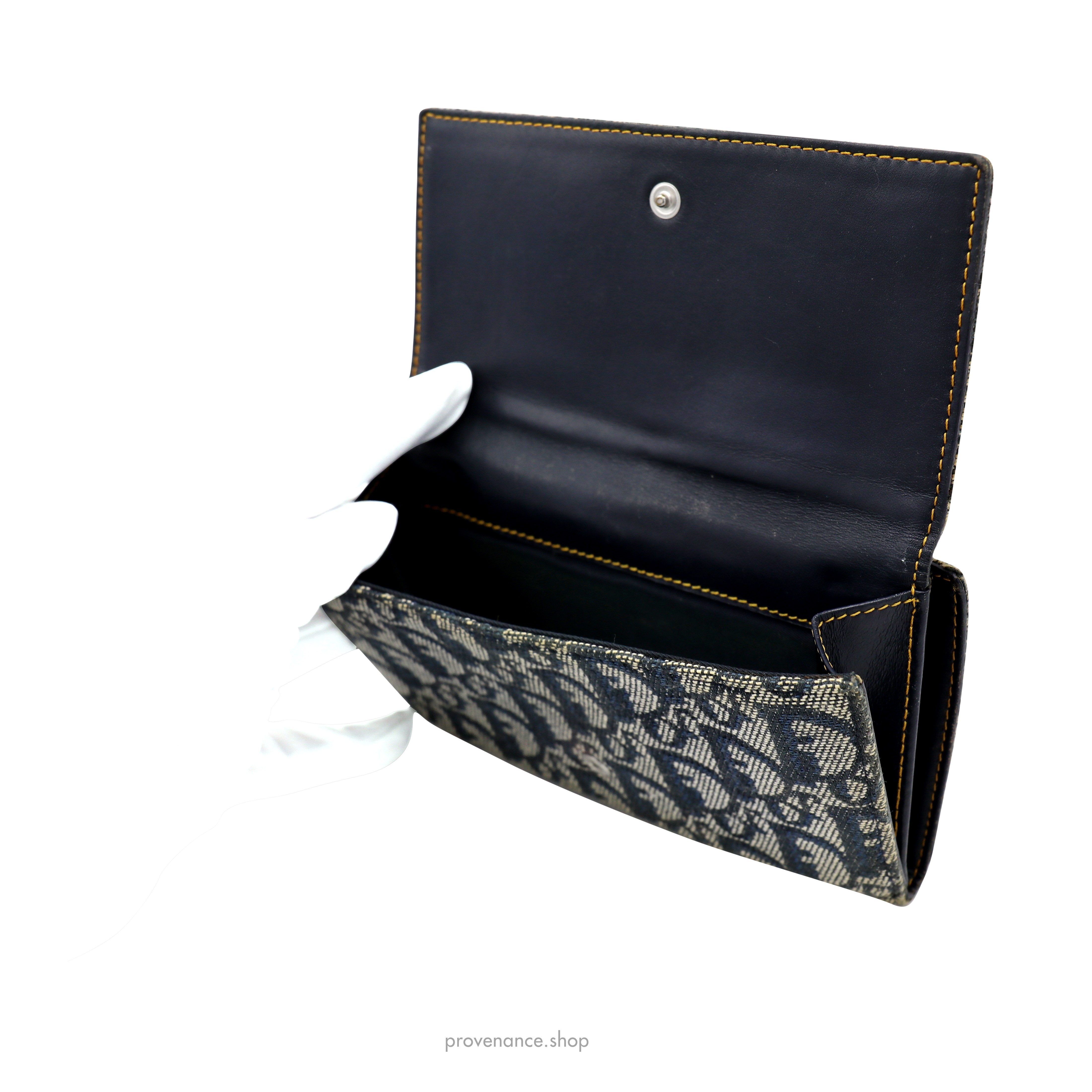 Dior Oblique Long Wallet - Navy Trotter - 8