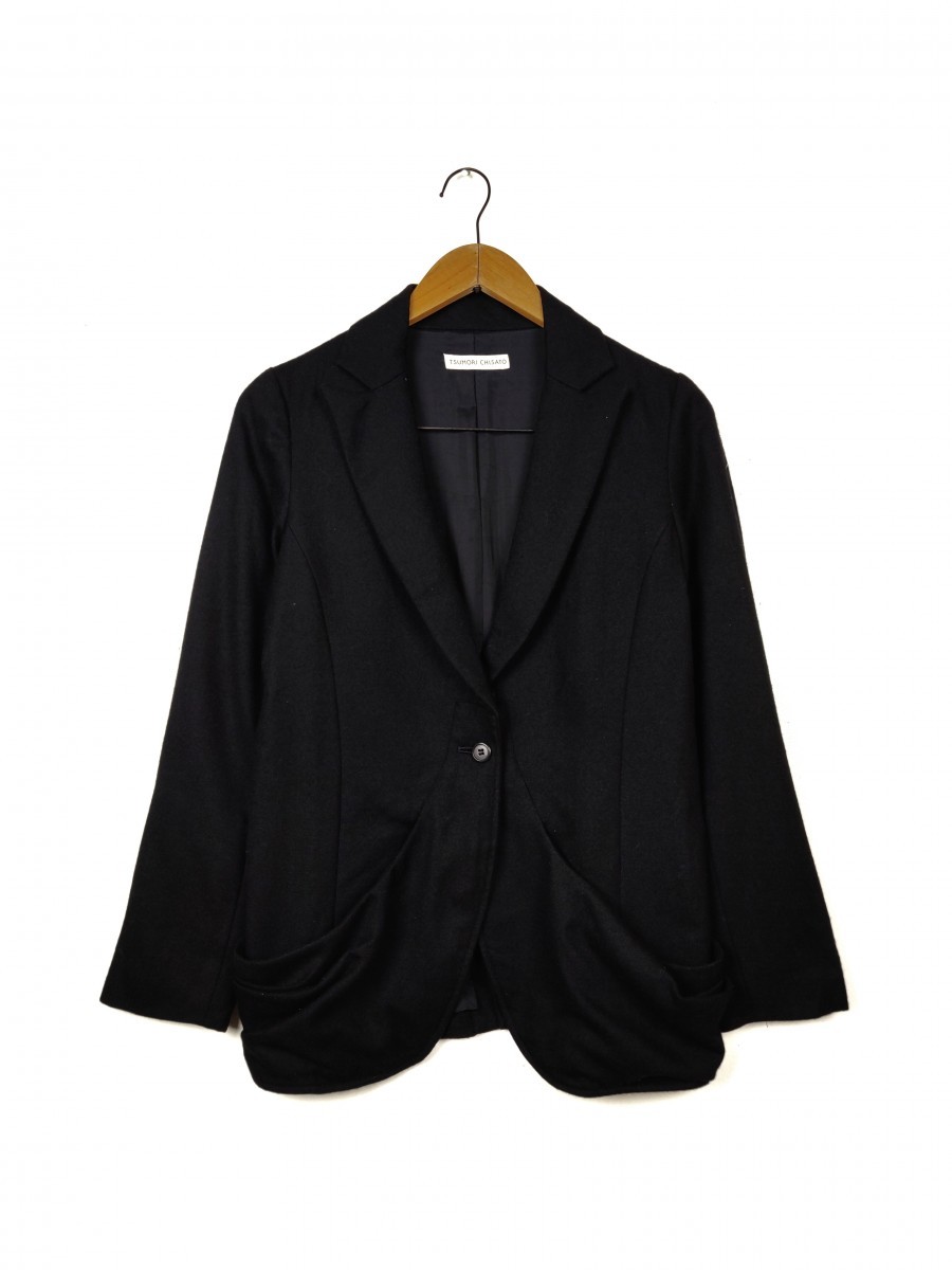 Black - One Button Butterfly Jacket Femme - 1