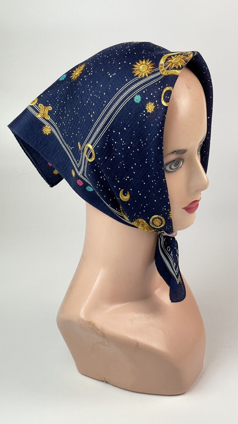 CELINE BANDANA HANDKERCHIEF NECKERCHIEF TURBAN HEADBAND - 1