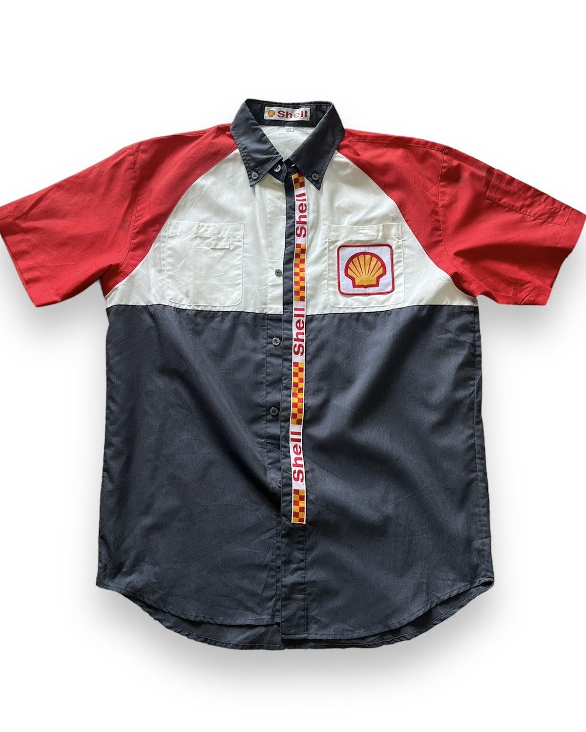 Vintage Shell Workers Uniform Shirts Japan - 1