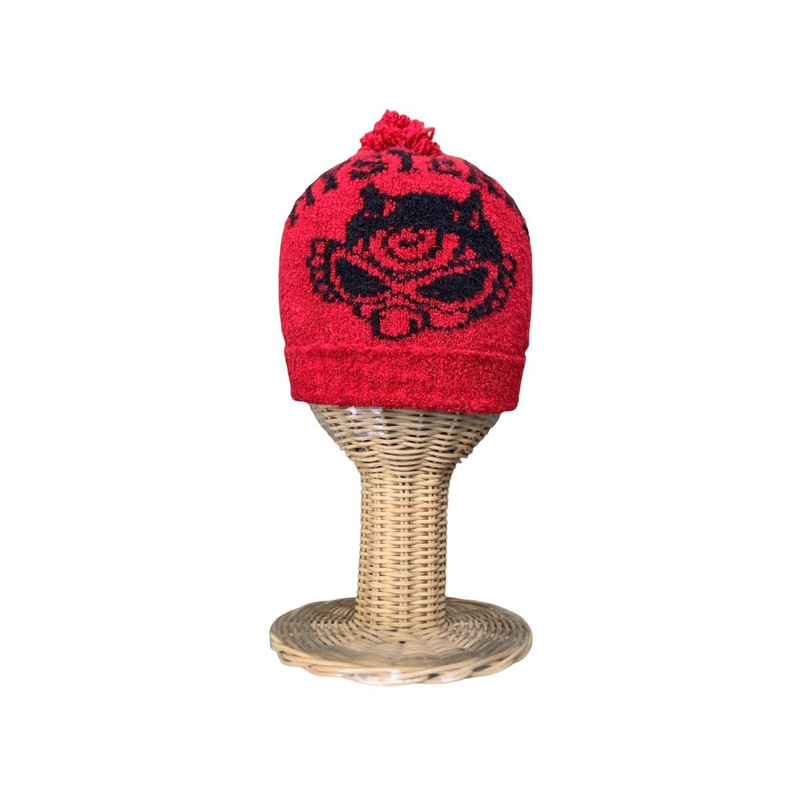 Hysteric Glamour Mini Red Devil Horn Beani Hats Big Logo - 1