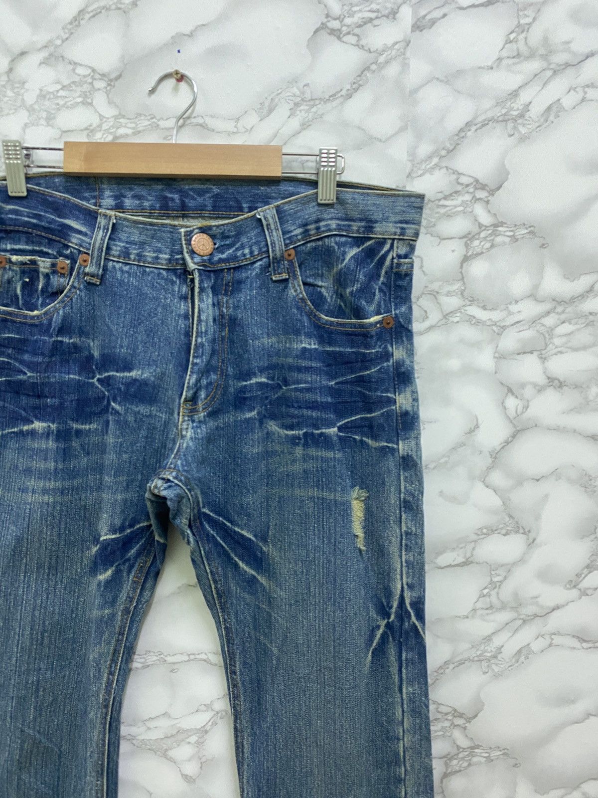 Designer - Vintage POINT LOMA Daicock Peace Denim Evisu Inspired - 5