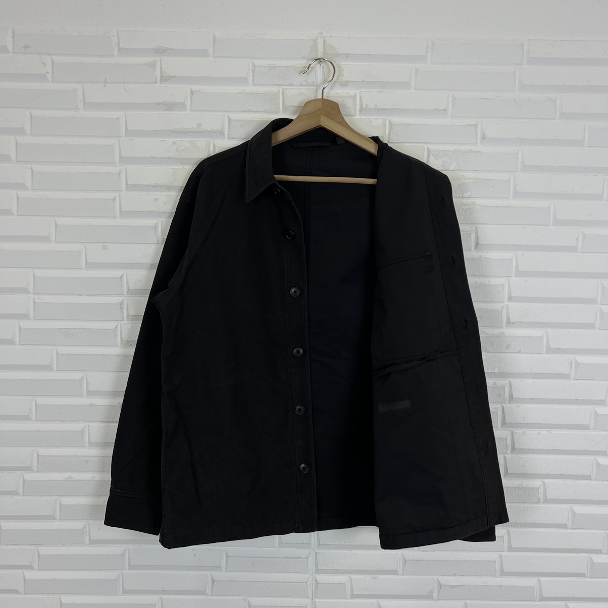 Japanese Brand - VINTAGE ULTIMATE BLACK ICONIC UNIQLO CHORE JACKET JAPAN - 7