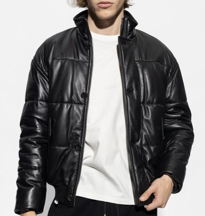 Saint Laurent Leather Puffer in Medium - 1