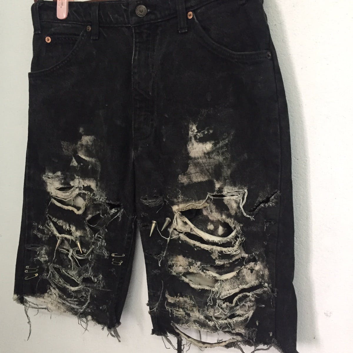 Punk Painted Style Levi’s Short Bottom Pant - 7