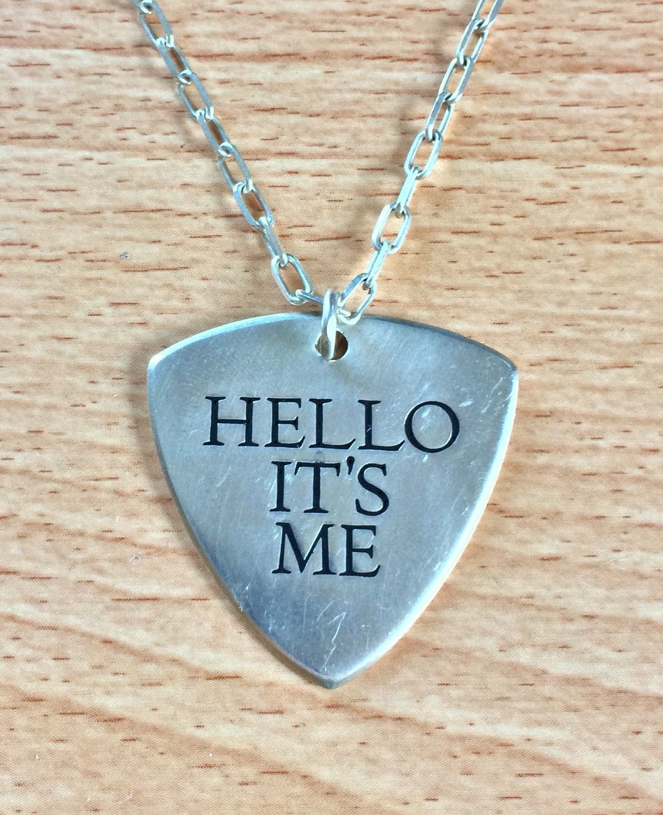 Hysteric Glamour Sterling Silver Guitar Pick Necklace - 1