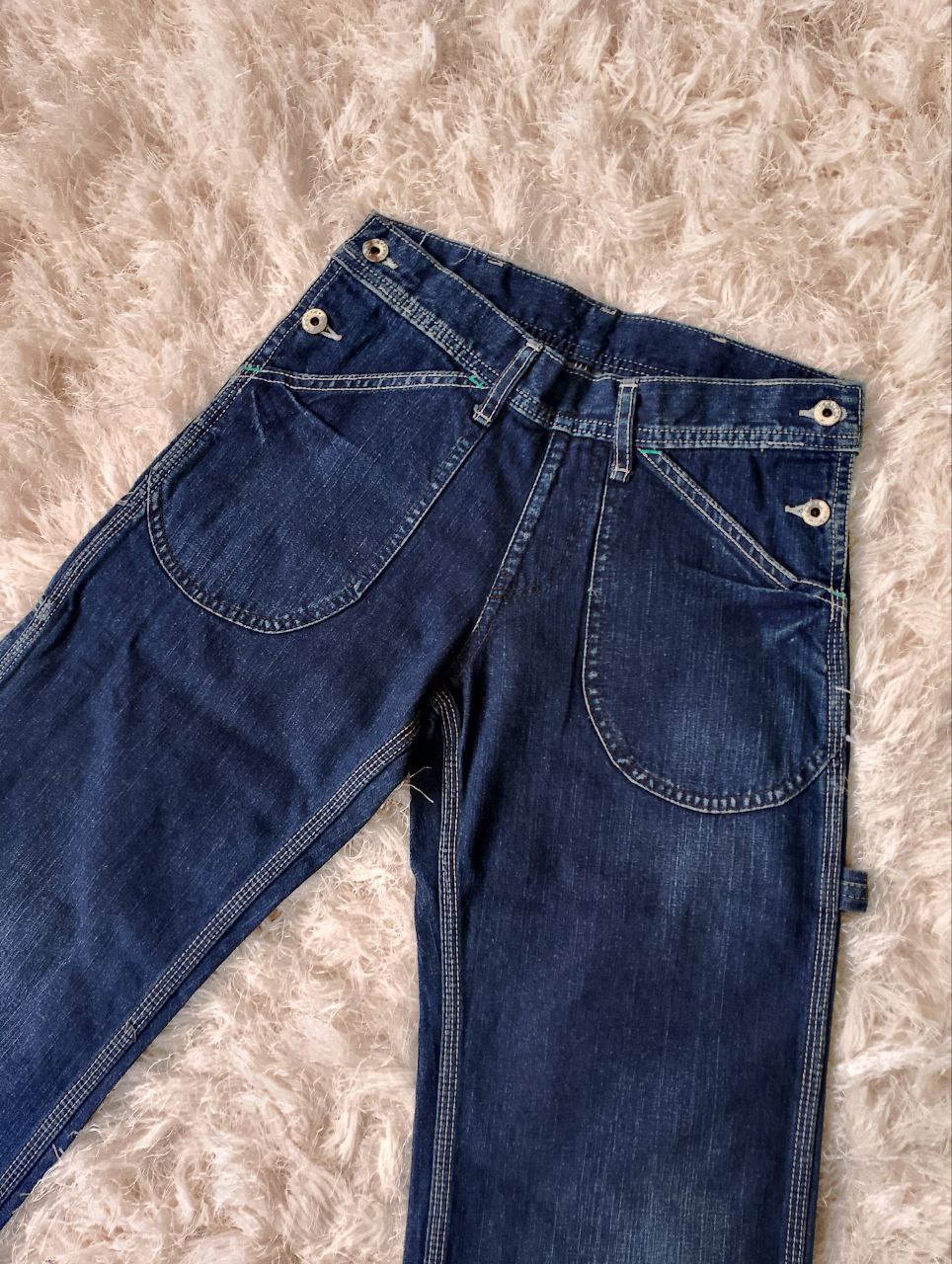 If Six Was Nine - Rare ANDJUMP JAPAN Luxury Workwear Carpenter Denim Jeans - 4