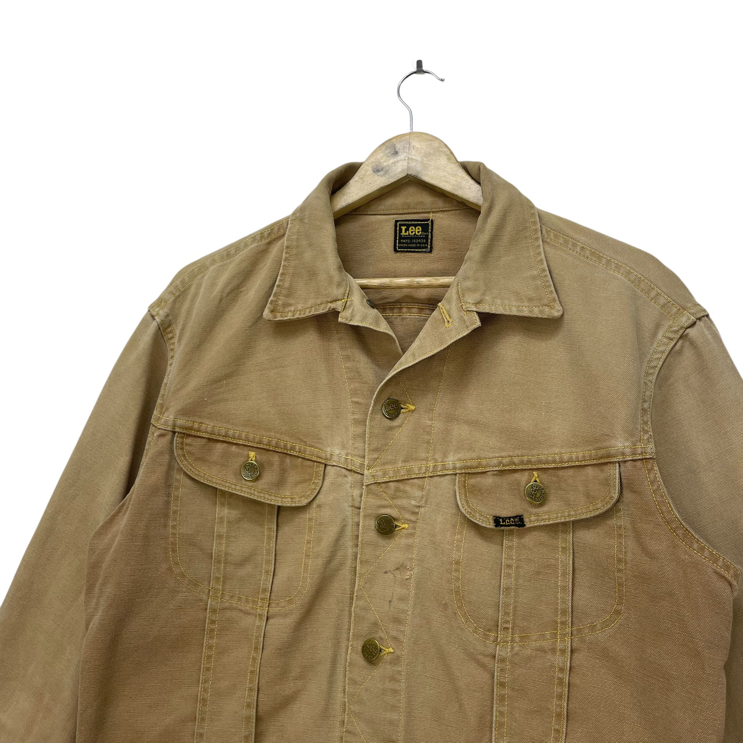 Vtg Lee Sanforized Trucker Crafted Denim Jacket - 4