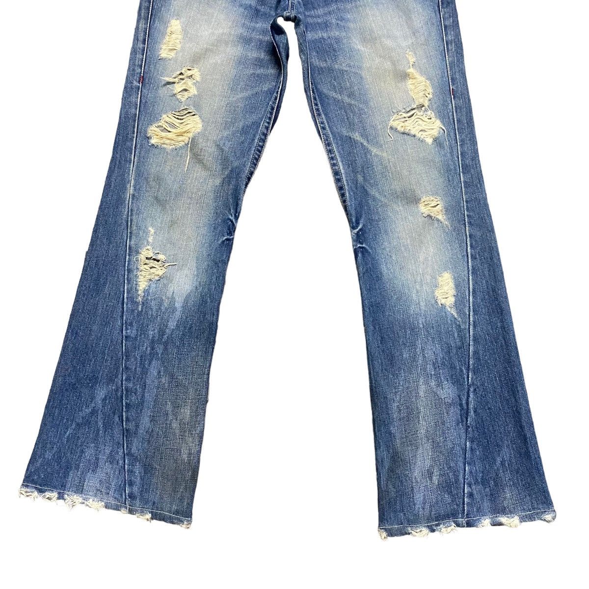 Japanese Brand - Tornado Mart Distressed Denim Flare Jeans - 8