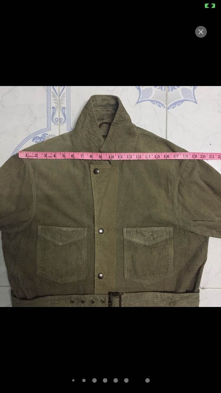 Kapital Corduroy Rare Distressed Boro Design Long Coat Belted - 5