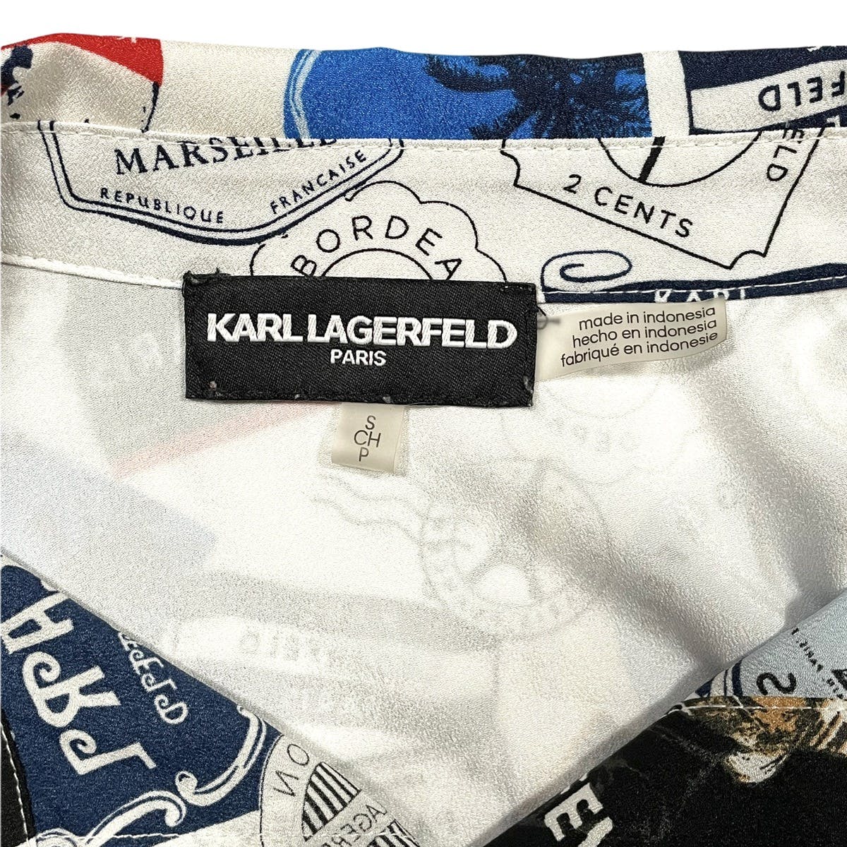 Karl Lagerfeld - Graphic Short Sleeve Button Up Shirt - 4