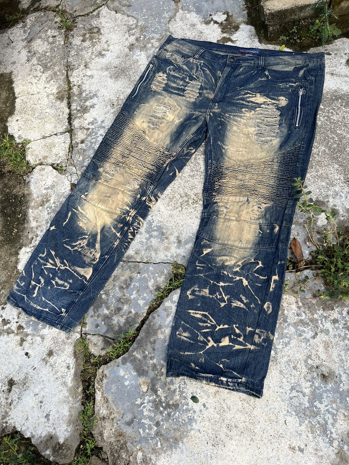 If Six Was Nine - 💥Baggy Mudwash Distressed Denim - 4