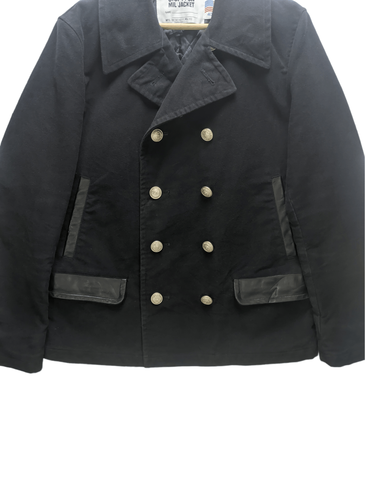 Steals🔥Schott U.S. 770N Mil Jacket Peacoat Wool - 10