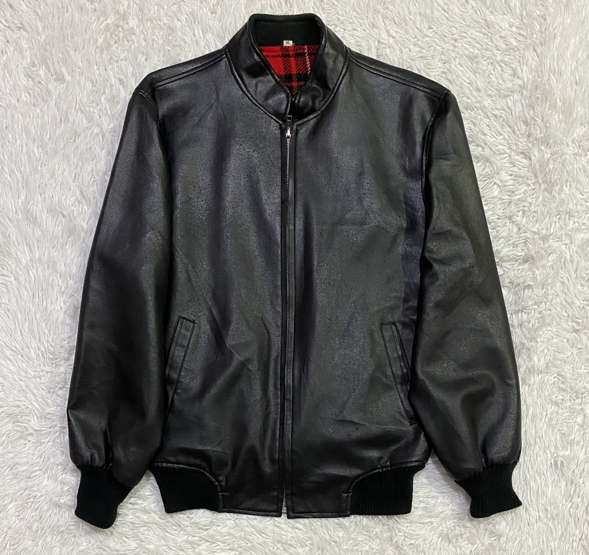 Unbranded - Lightweight Leather MA-1 Style Made in Japan - 1