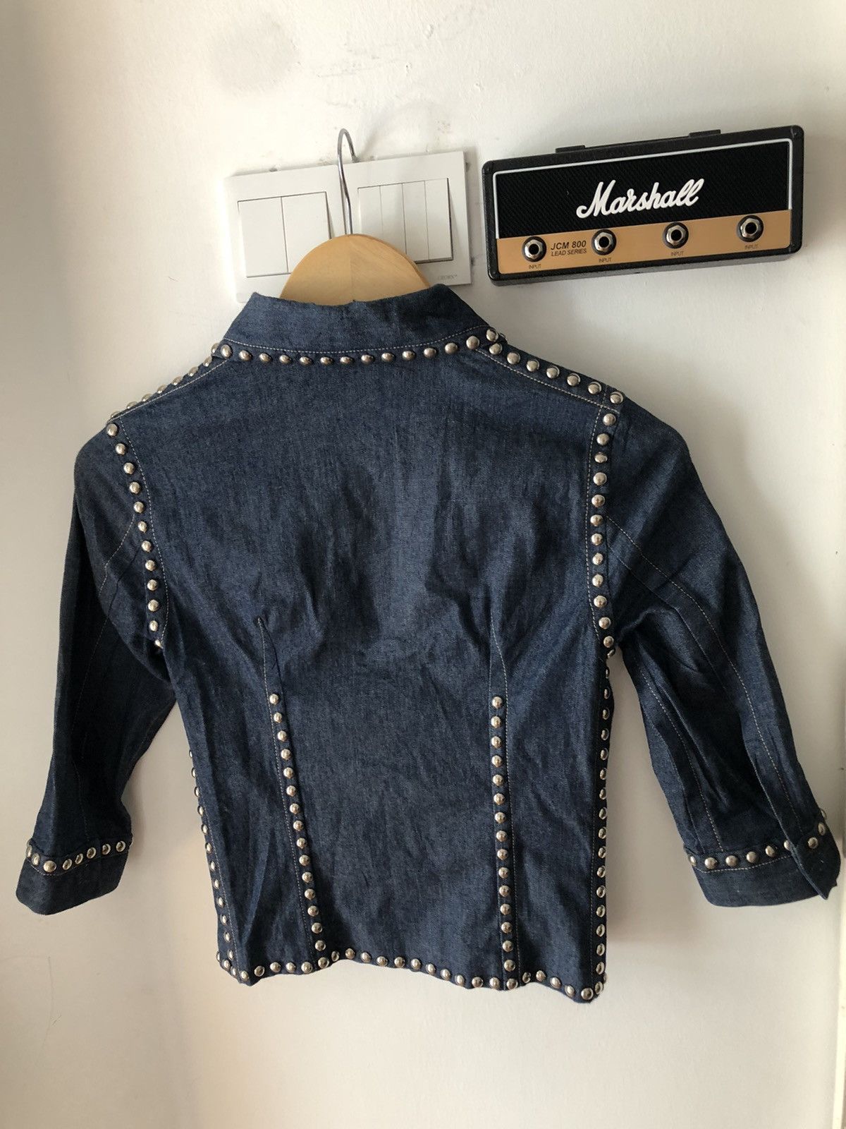 Studded Punk Style Denim Jacket Small Size - 17