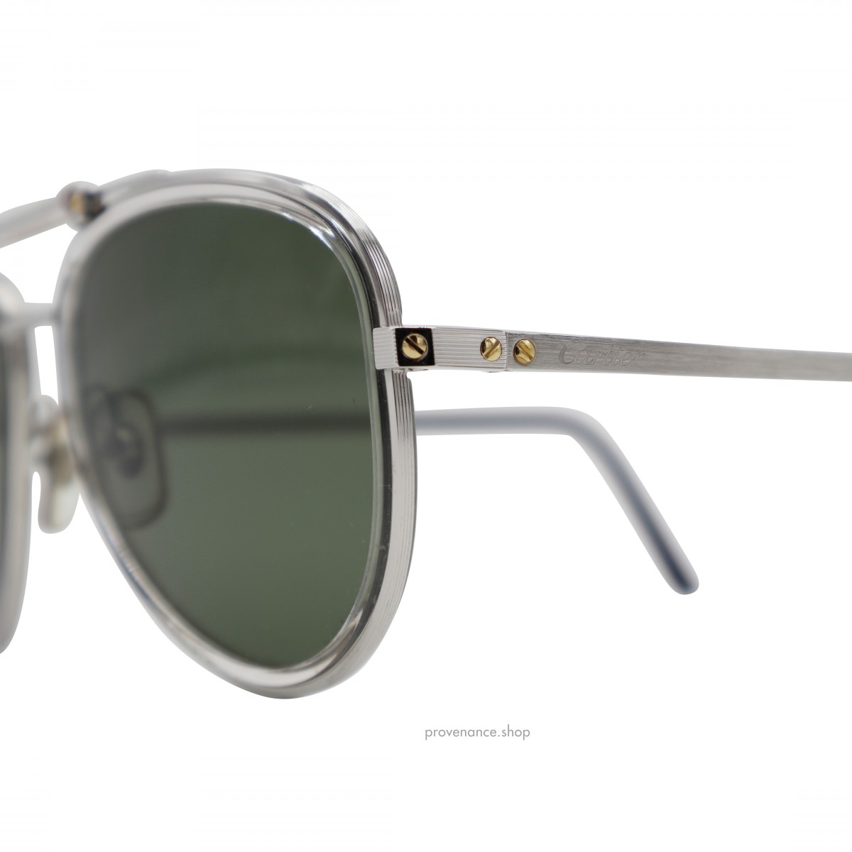 Santos de Cartier Sunglasses CT0078S - Brushed Platinum - 2