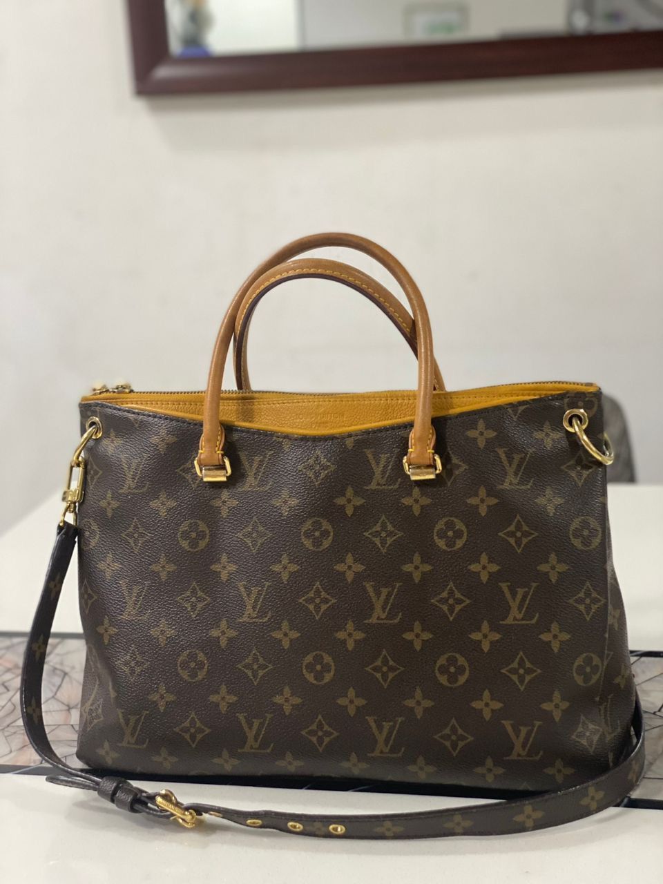 Louis Vuitton Pallas MM Monogram Shoulder Bag - 13