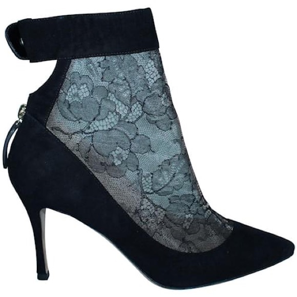 Gorgeous Valentino Lace And Suede Ankle Boots - 3